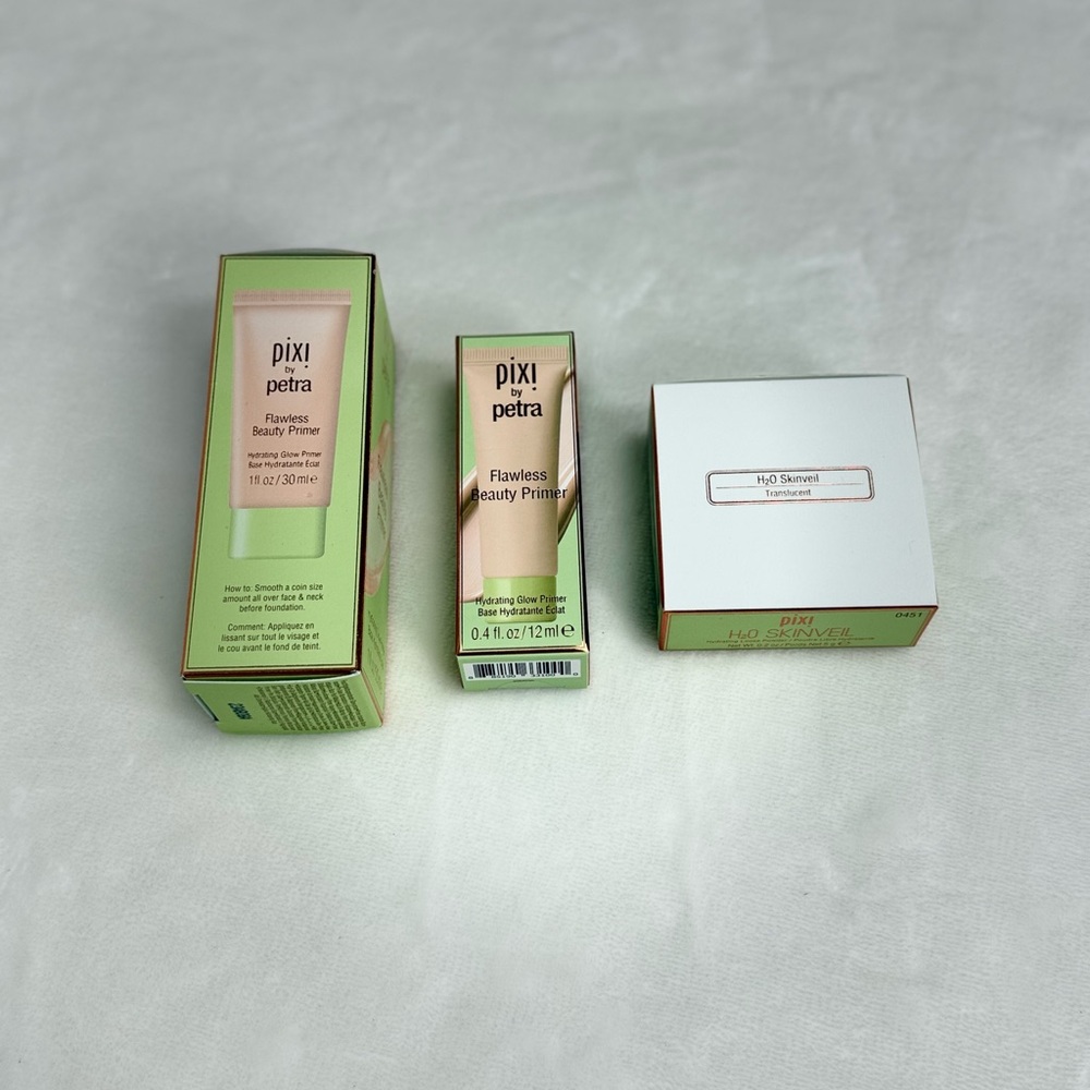 Pixi Petra Beauty Primer and Powder Set in Green and White